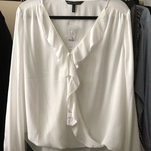 WHBM white blouse